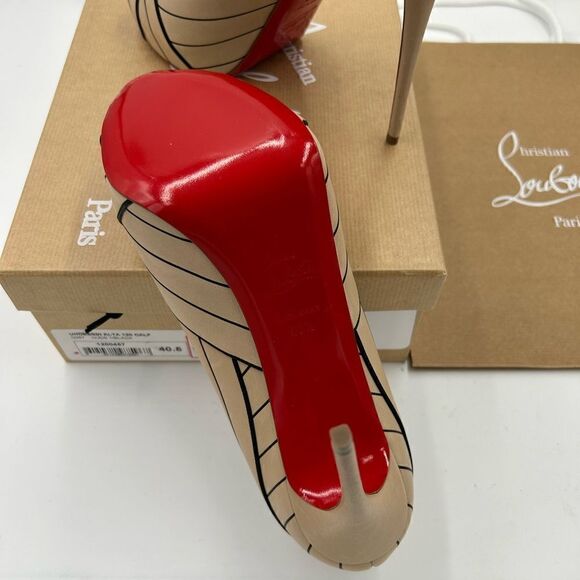 SOLD!!!!!!!        Women’s Christian Louboutin Undessin Alta 120 heels size 40.5 - Picture 5 of 11